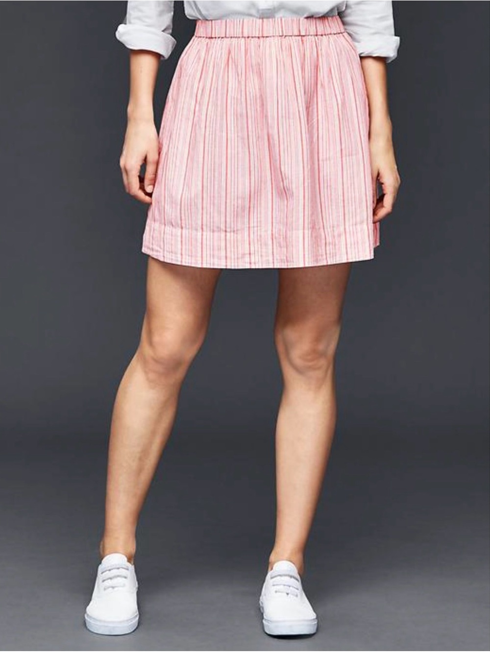 GAP Linen stripe mini skirt